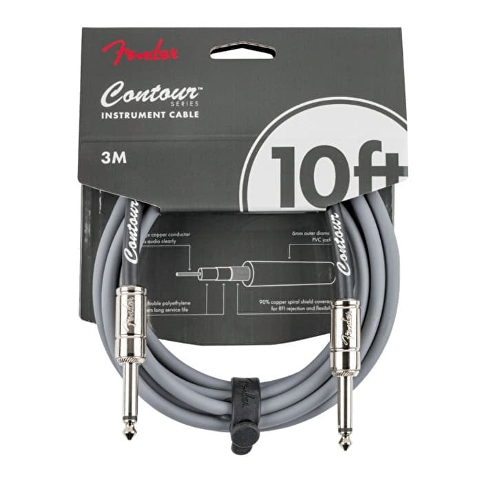 FENDER Contour Serisi 3m Inca Silver Enstrüman Kablosu
