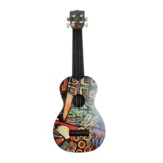 Tropikal Desenli Soprano Ukulele 21 inç - Hawaii Stil | Burakmusic