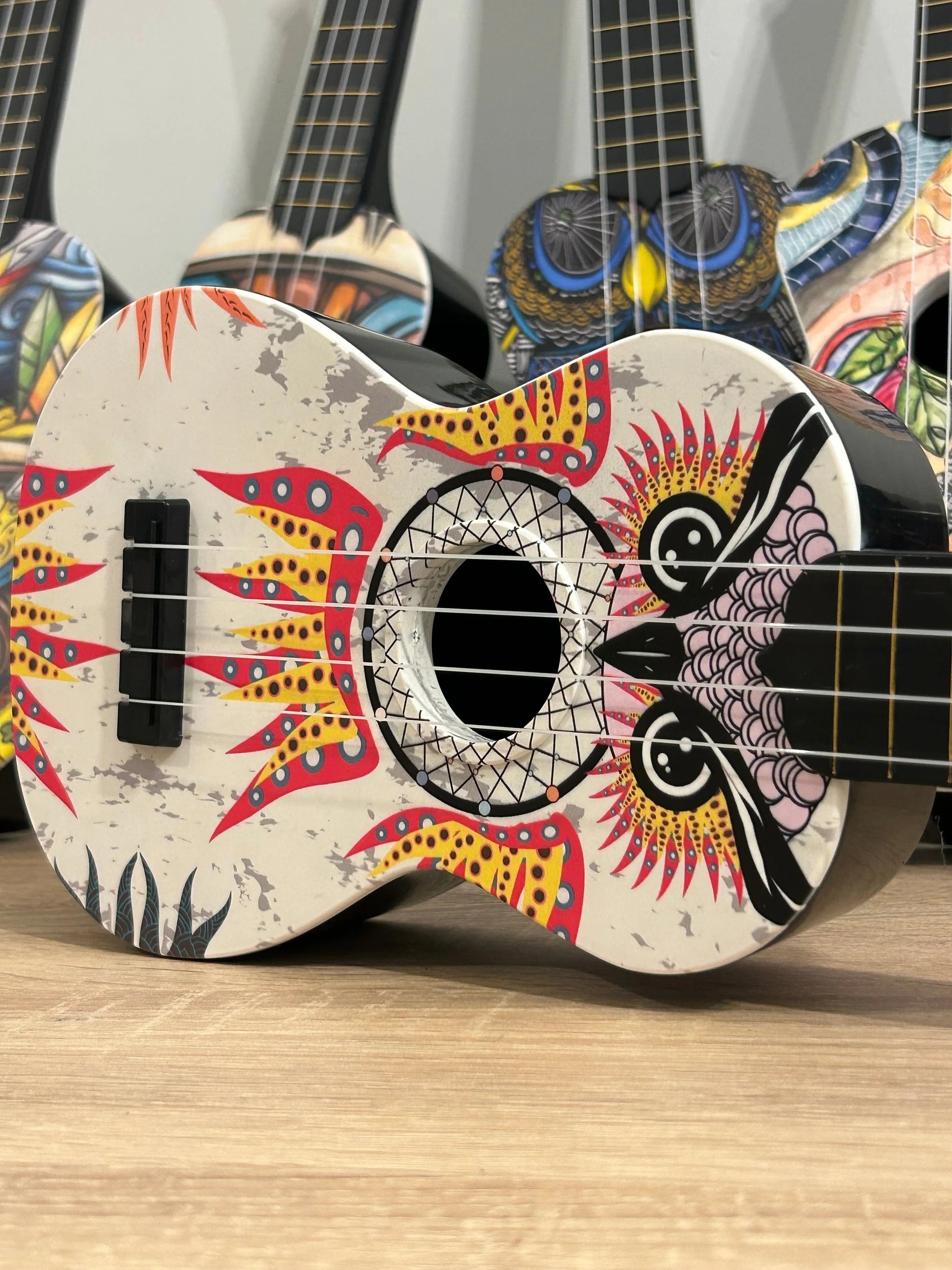 Klasik Desenli Soprano Ukulele 21 inç - Renkli Başlangıç | Burakmusic