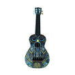 Çiçek Desenli Soprano Ukulele 21 inç - El İşçiliği Boyalı | Burakmusic
