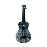 Çiçek Desenli Soprano Ukulele 21 inç - El İşçiliği Boyalı | Burakmusic