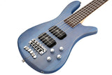 Warwick RockBass Streamer Standard Ocean Blue Transparent Satin 5 Telli Bas Gitar