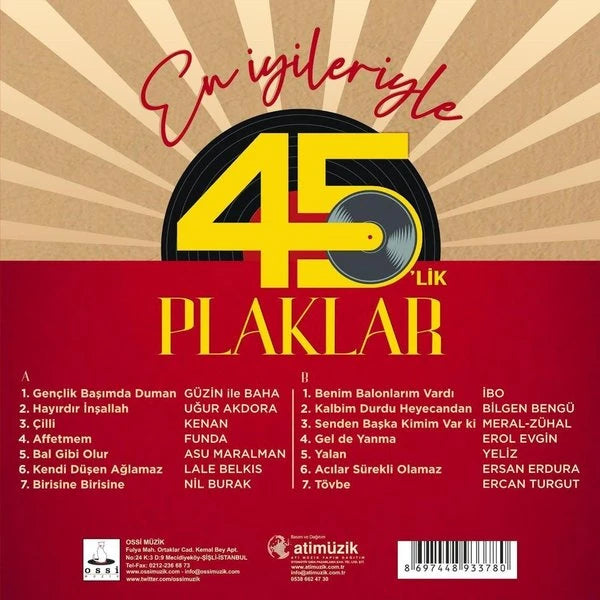 Çeşitli Sanatçılar En İyileriyle 45'lik Plaklar Plak